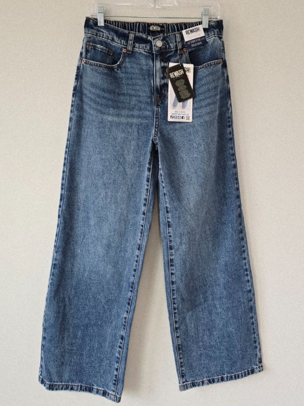 Rewash Wide Leg High Rise Jeans Women 28 Medium Wash NWT - Picture 1 of 10